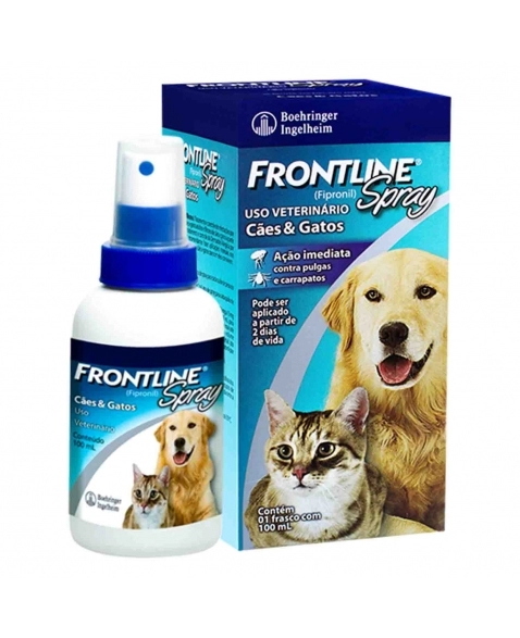 Frontline Spray Para Cães e Gatos Antipulgas e Carrapatos com 100ml Boehringer