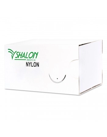 Fio De Sutura Nylon 1 Com Agulha 3/8 3 45cm Sertix Shalon