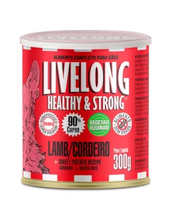 Lata De Alimento Para Cães Sabor Cordeiro 300g Livelong