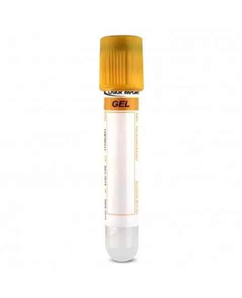 TUBO COLETA C/GEL 3,5ML T/AMAR. C/100UN VIDRO - LABOR IMPORT