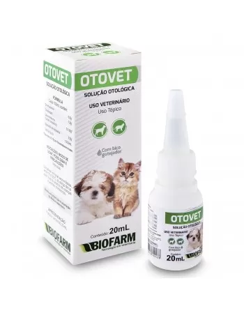 Otovet Solução Otológica Cães e Gatos 20ml Biofarm