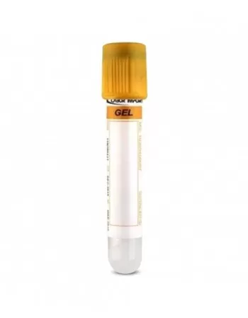 TUBO COLETA C/GEL 5ML T/AMAR. C/100UN VIDRO - LABOR IMPORT