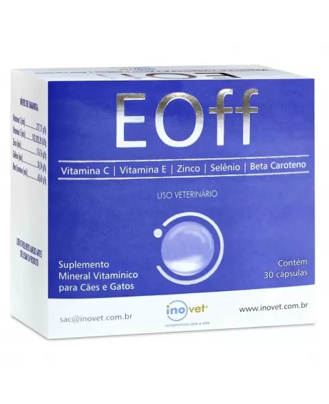 Eoff Suplemento Mineral Vitamínico Cães E Gatos 30 Comprimidos Inovet