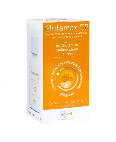 Glutamax GP Suplemento de Aminoácido em Gotas para Animais 10ml Inovet