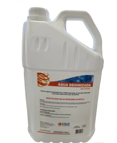 AGUA DEIONIZADA 5L - CICLO FARMA