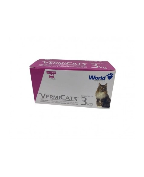 VERMICATS 600MG 10 BLISTERES COM 4COMP - 3KG (ROSA)