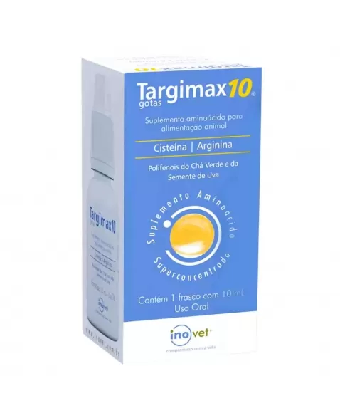 Targimax 10 Suplemento Superconcetrado com Aminoácido para Pet 10ml Inovet