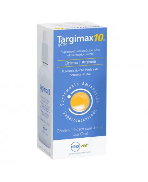 Targimax 10 Suplemento Superconcetrado com Aminoácido para Pet 40ml Inovet