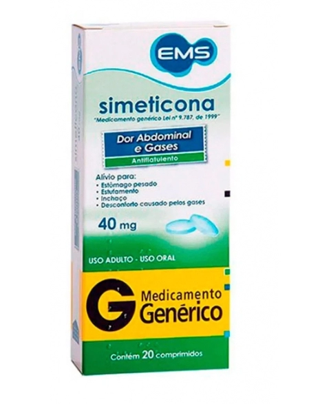 SIMETICONA 40MG C/20CPR - EMS