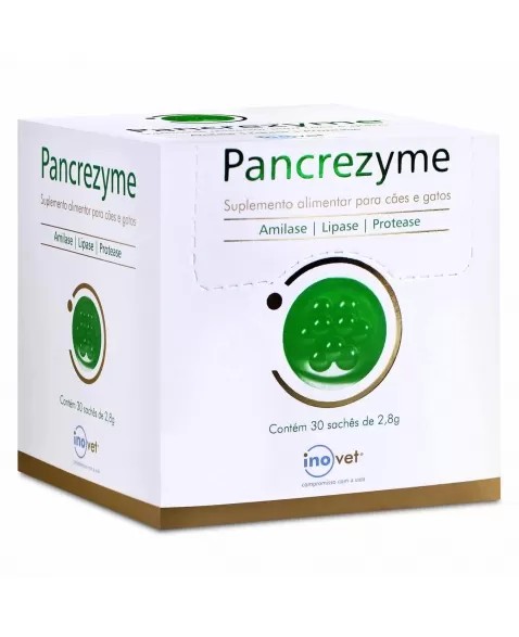 Suplemento Alimentar Pancrezyme Para Cães E Gatos 30 Sachês Inovet