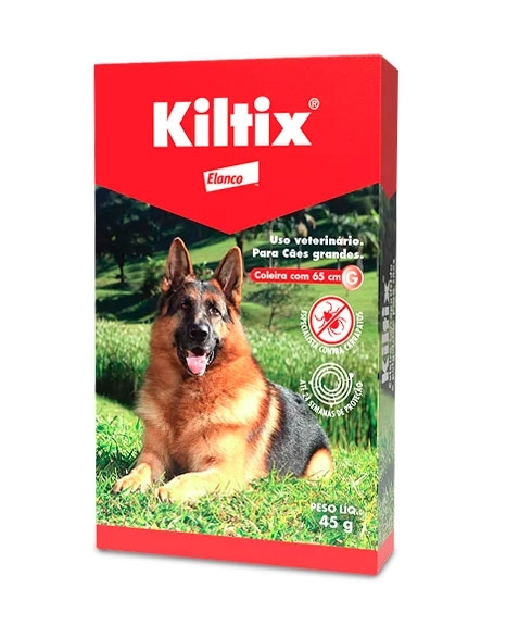 Coleira Kiltix Contra Carrapatos e Pulgas Para Cães G 65cm Elanco