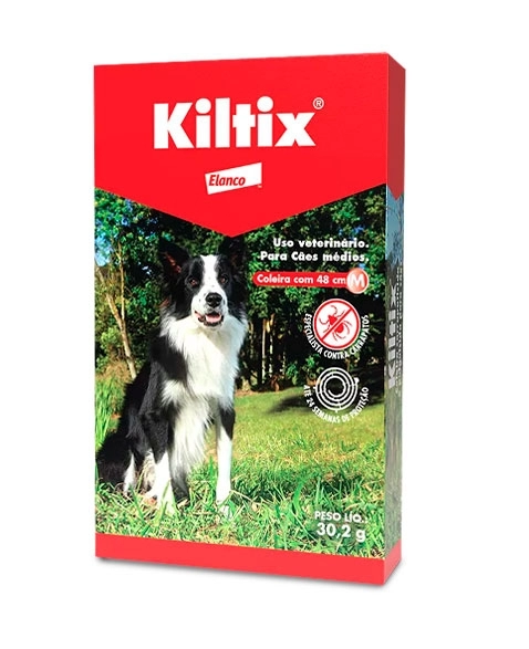 Coleira Kiltix Contra Carrapatos E Pulgas Para Cães M 48cm Elanco