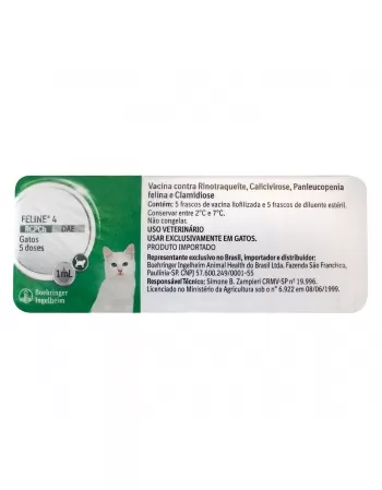 Vacina Feline-4 - 5 doses