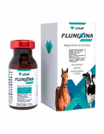 Validade 31/08/2024 - Flunixina Injetável 10ml Anti-Inflamatório Megluminato de Flunixina UCBVET