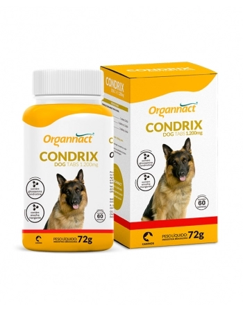 Condrix Dog Tabs 1200mg Tabletes Mastigáveis 72g Organnact