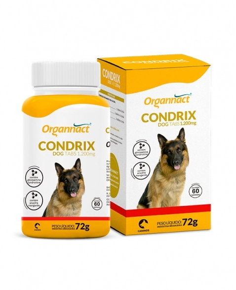 Condrix Dog Tabs 1200mg Tabletes Mastigáveis 72g Organnact