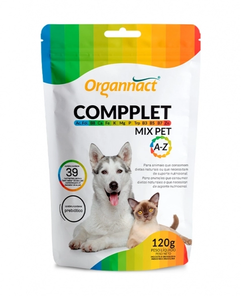 Compplet Mix Pet A-Z Cães e Gatos Sachê 120g Organnact