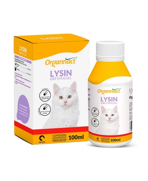 Lysin Cat Emulgel para Gatos 100mL Organnact