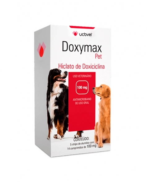 Doxymax Pet Antimicrobiano Display com 70 Comprimidos 100mg UCBVET