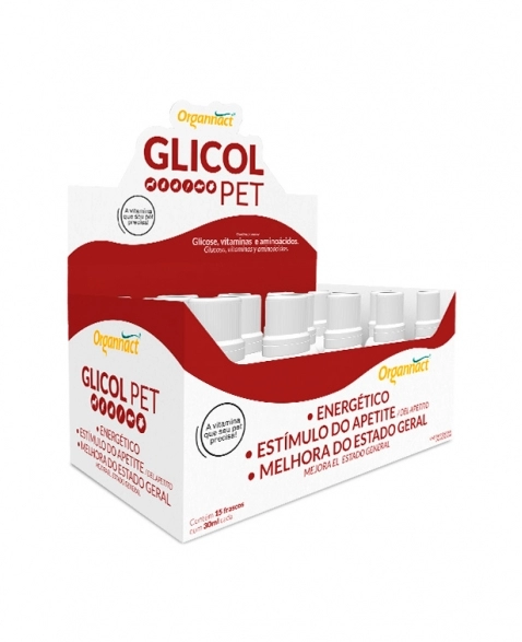 Glicol Pet Display 15 Unidades com 30mL Organnact