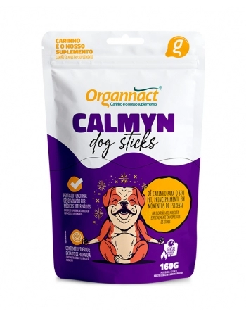 Calmyn Dog Sticks Petisco Funcional para Cães Sachê 160g Organnact