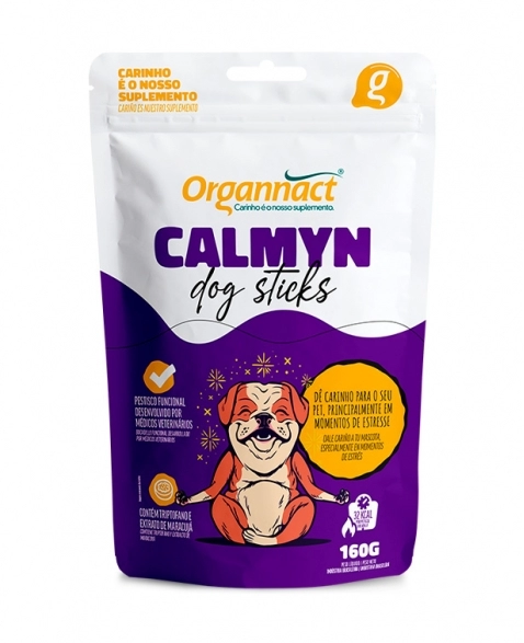 Calmyn Dog Sticks Petisco Funcional para Cães Sachê 160g Organnact