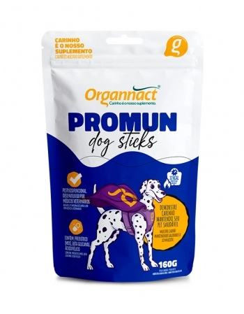 Promun Dog Sticks Petisco Funcional para Cães Sachê 160g Organnact