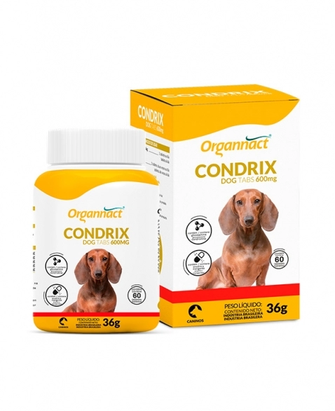 Condrix Dog Tabs 600mg para Cães 36g Organnact