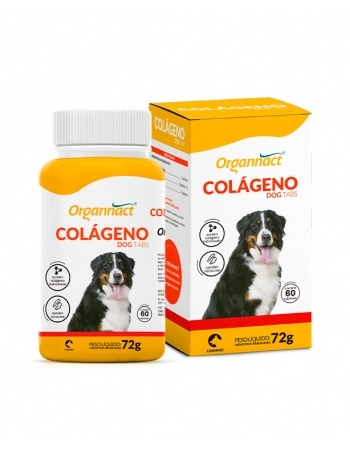 Colágeno Dog Tabs para Cães 72g Organnact