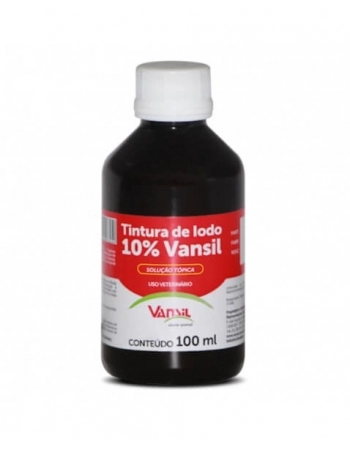 Tintura de Iodo 10% Vansil Antisséptica 100ml