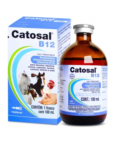 Catosal B12 Injetável 100ml Fósforo Orgânico Suplemento Vitamínico Elanco