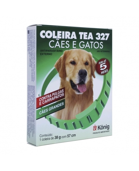 Coleira Antipulgas para Cães Grandes Tea 327 38g 57cm Konig