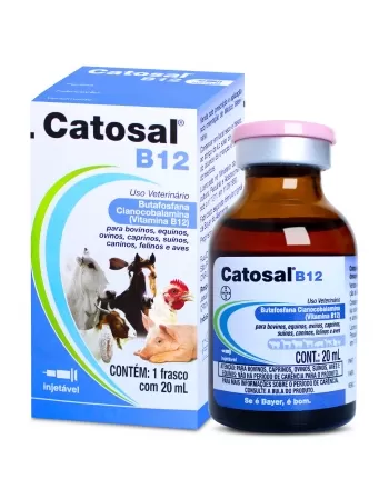 Validade 31/08/2024 Catosal B12 Injetável 20ml Fósforo Orgânico Suplemento Vitamínico Elanco