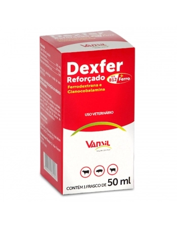 Dexfer Reforçado Ferro e Vitamina B12 Injetável 50ml Vansil