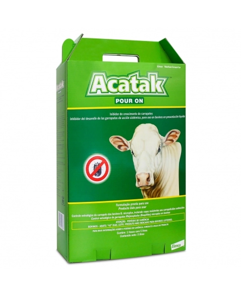 Acatak Pour On Carrapaticida Galão com 5 Litros Elanco