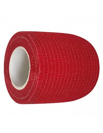 Bandagem Látex Elástica 5cm x 4,5m Vermelho Hoppner