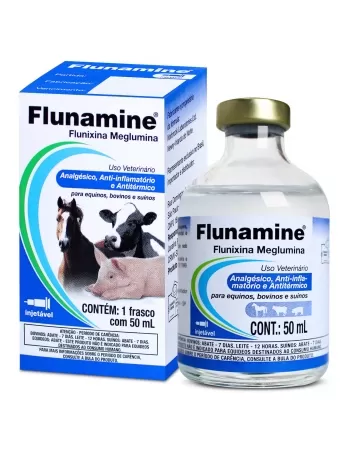 Flunamine Anti-Inflamatório e Analgésico Injetável 50ml Elanco