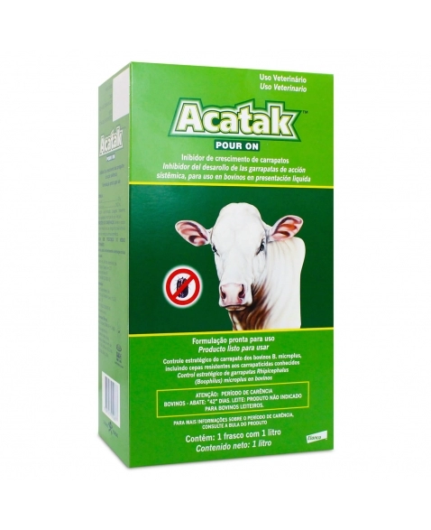 Acatak Pour On Carrapaticida Frasco com 1 Litro Elanco