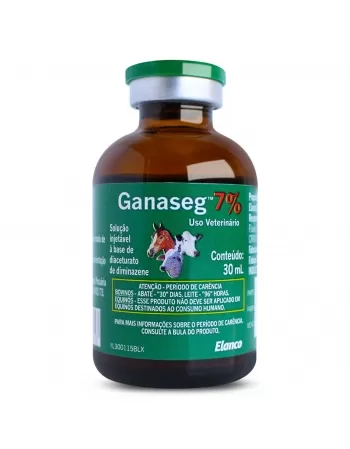 Ganaseg 7% Piroplasmicida Injetável com 30ml Elanco