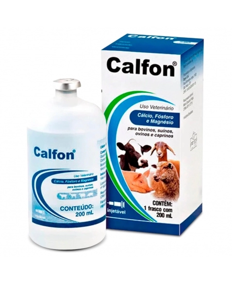 Calfon Injetável Suplemento Cálcio Fósforo e Magnésio 200ml Elanco