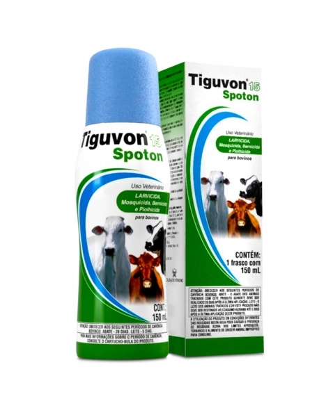 Tiguvon 15 Spot On Mata Bicheiras Larvicida para Bovinos 150ml Elanco