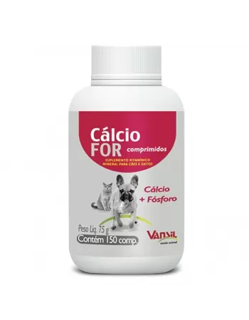 Validade 30/10/2024 - Cálcio For Suplemento Vitamínico para Cães e Gatos 75g Vansil